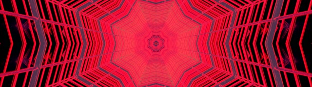 Neon Tunel Rdeč Osmerokotnik Kaleidoskop VJ Loop 32:9 Super Ultrawide 60fps Ohranjevalnik Zaslona