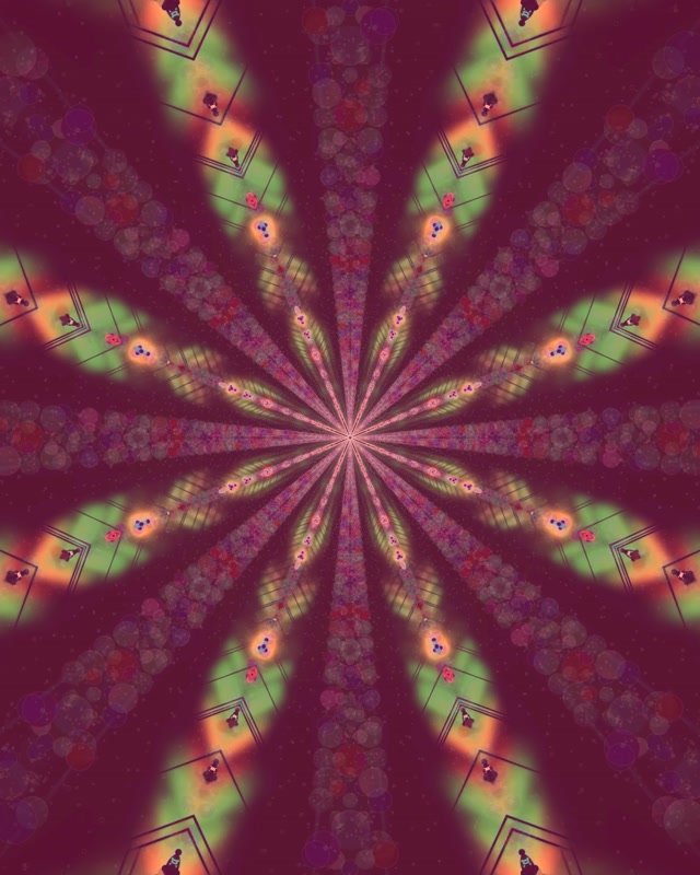 VJ Loop Neon Tunnel Kaleidoskop Izbruh 4:5 Instagram 60fps Zaslonski Varčevalnik