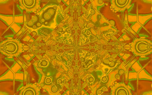 Neon Tunel Zlat Fraktal Kaleidoskop VJ Loop 16:10 Macbook 60fps Ohranjevalnik Zaslona