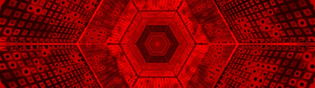 32:9 Ultrawide Tunel Neon Scarlet 60fps Tunel Gjashtëkëndësh Rekursiv Mbrojtës Ekrani VJ clip