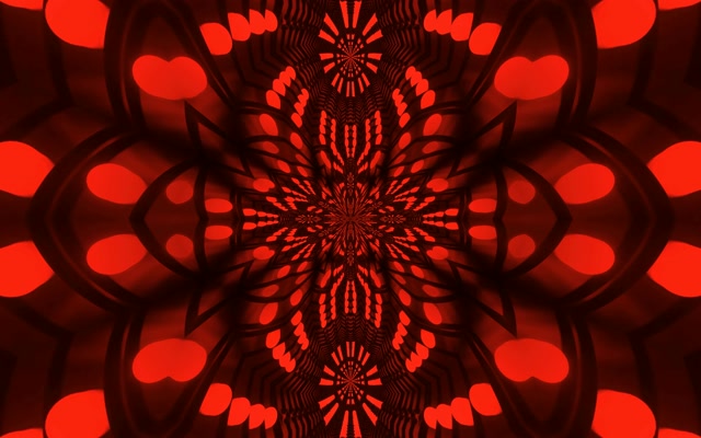 Red Fractal Kaleidoscope Neon Tunnel Vj Loop 16:10 Macbook 60fps Screensaver