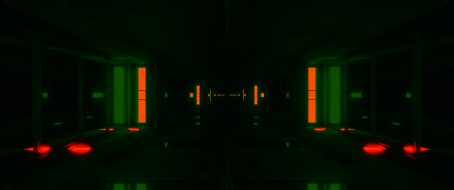 Tunel Neon i Gjelbër Portokalli 60fps Ruajtës Ekrani 2.39:1 Cinemascope VJ Loop