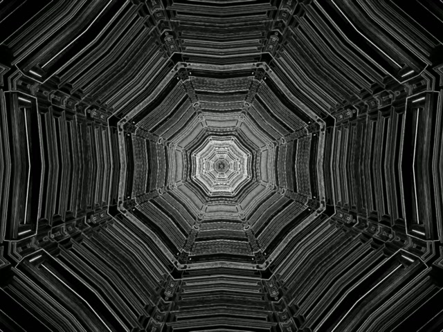 Neon Tunnel Octagon Vortex VJ Loop 4:3 Classic 60fps Screensaver