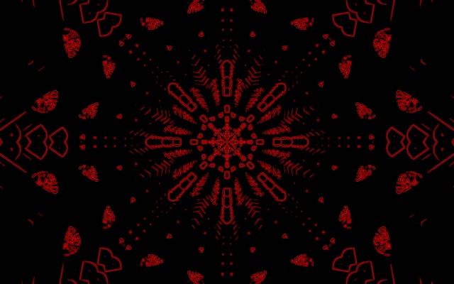 Tunel Neon të Kuq Fractal Kaleidoskop Vj Loop 16:10 Macbook 60fps Ruajtës Ekrani