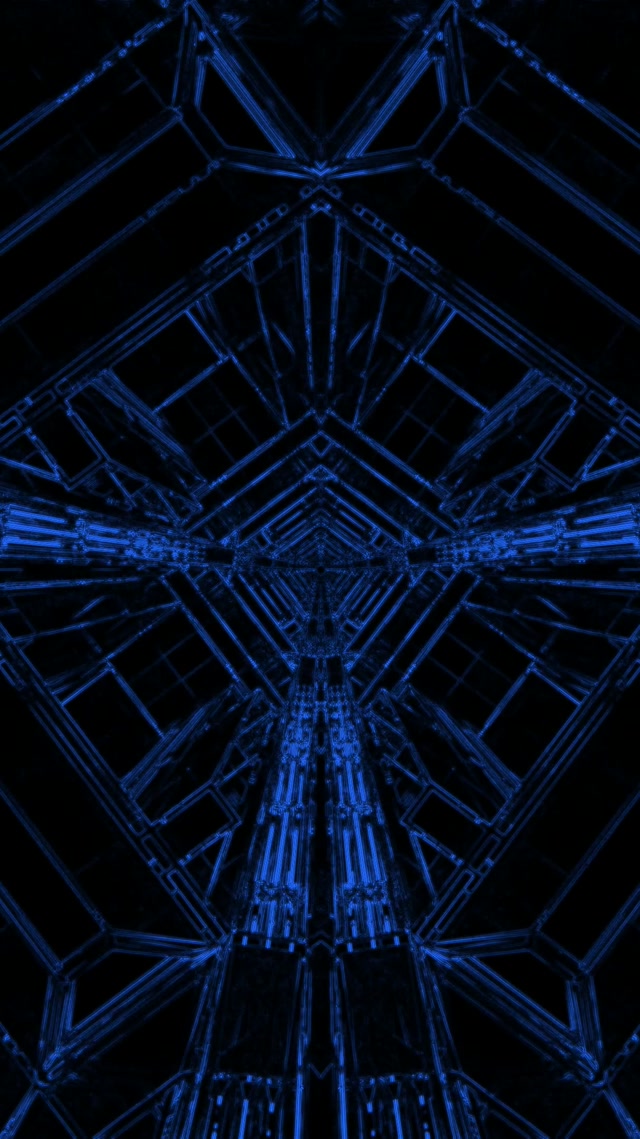 Tunel Neon Blu Ruajtës Ekrani 60fps 9:16 Reels VJ Loop PC Laptop