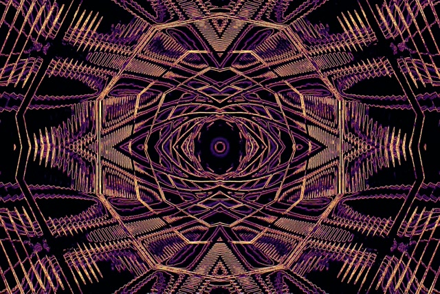 Neon Tunnel Kaleidoscope Vj Loop 3:2 Surface 60fps Screensaver Gold Purple
