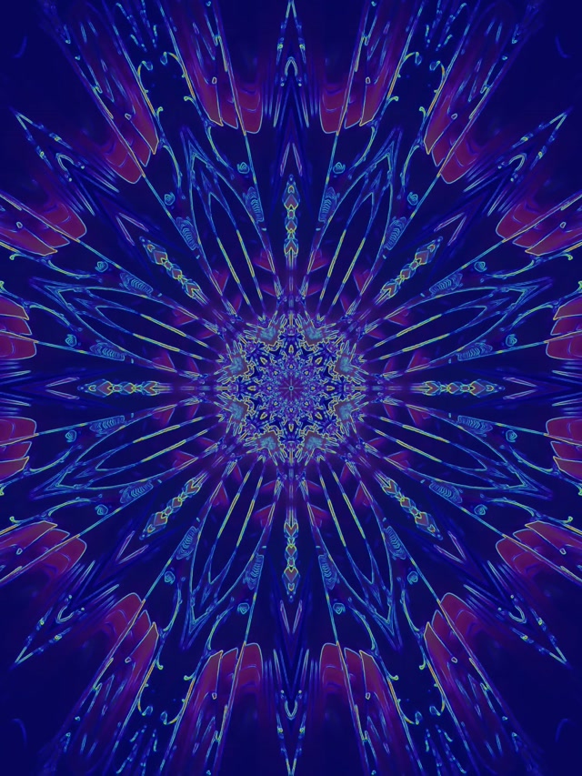 Tunel Neon Shpërthim Kaleidoskop VJ Loop 3:4 iPad Portrait 60fps Screensaver