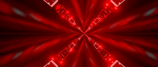 Tunel Neon i Kuq Burst X-Cross VJ Loop 21:9 Ultrawide 60fps Screensaver