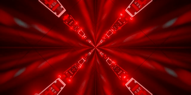 Tunel Neon i Kuq X-Ray Burst Vj Loop 2:1 Univisium 60fps Screensaver