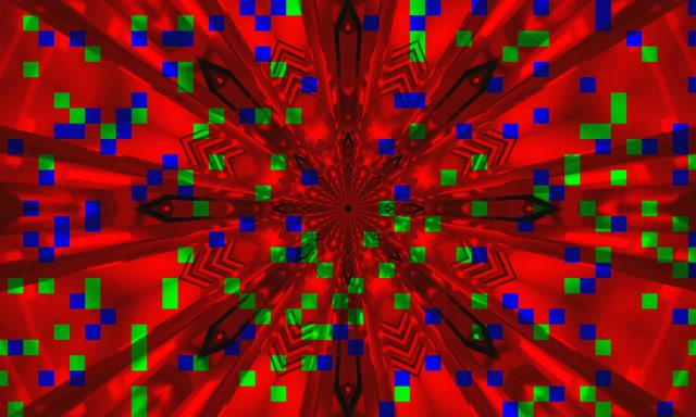 Tunel Neon I Kuq Kaleidoscope Burst VJ Loop 5:3 Wide 60fps Screensaver