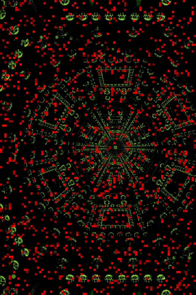 Neon Tunnel i Kuq Pixel Rrjet Hex VJ Loop 2:3 Photo Portrait 60fps Screensaver