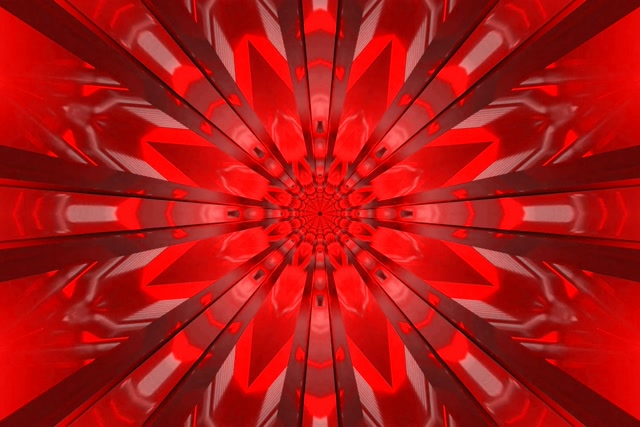 Tunel Neon i Kuq Kaleidoskop Burst VJ Loop 3:2 Surface 60fps Screensaver