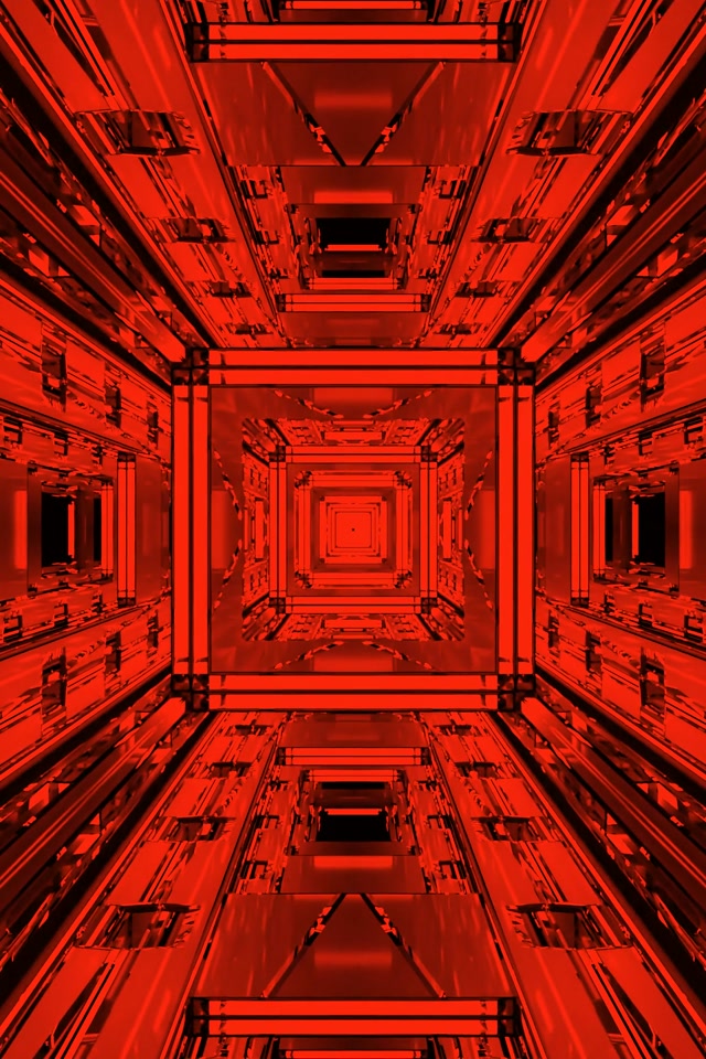 Tunel Neon i Kuq Vorbull Katror Fraktal VJ Loop 60fps 2:3 Photo Portrait Screensaver