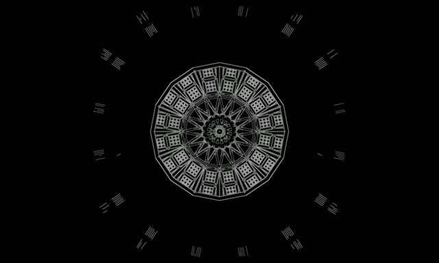 Tunel Neon Kaleidoskop Yll Shpërthim VJ Loop 5:3 Wide 60fps Screensaver