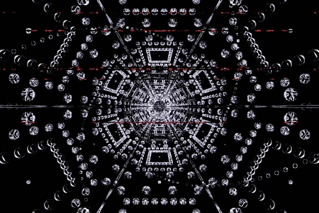 VJ loop Tunel Neon Kaleidoskop Gjashtëkëndësh Kristal 3:2 surface 60fps mbrojtës ekrani