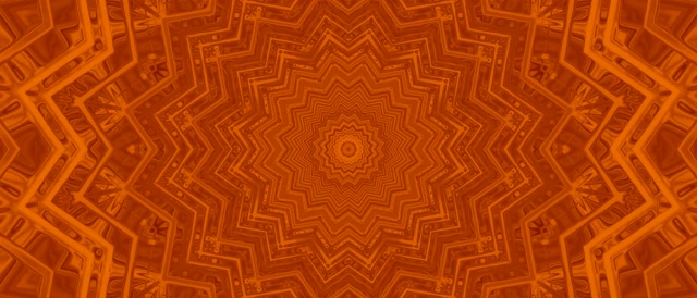 Tunel Neon Portokalli Ylli Kaleidoskop Vj Loop 21:9 Ultrawide 60fps Ruajtës Ekrani