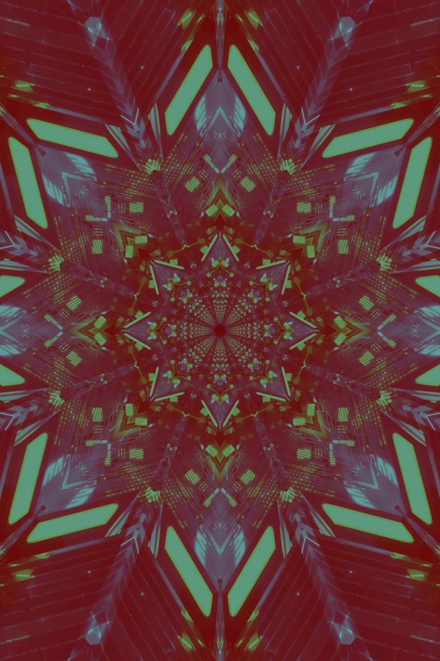 Tunel Neon Kaleidoskop Zigzag VJLoops 2:3 Portret Foto 60fps Ruajtës Ekrani