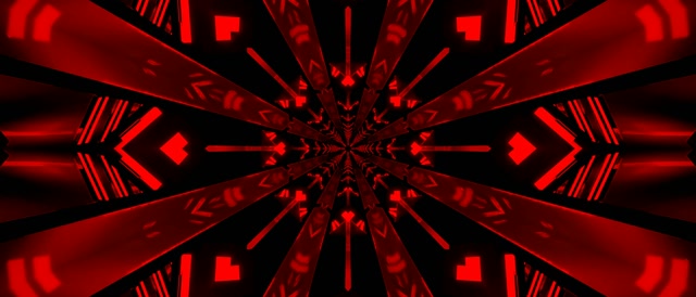 Tunel Neon Kaleidoskop i Kuq Vj Loop 21:9 Ultrawide 60fps Screensaver