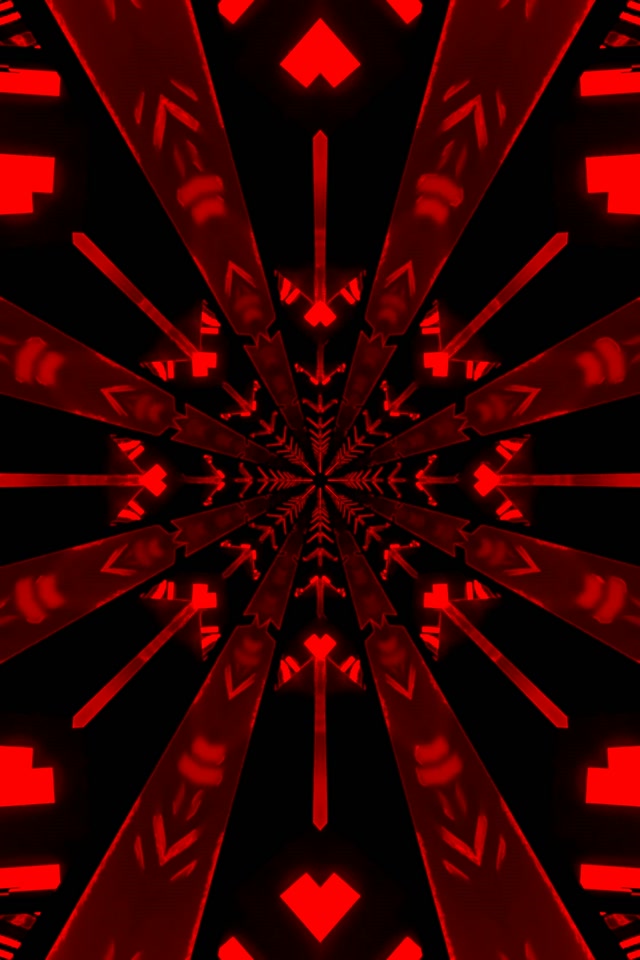 Tunel Neon Kaleidoskop Shigjetë e Kuqe Vj Loop 2:3 Photo Portrait 60fps Screensaver