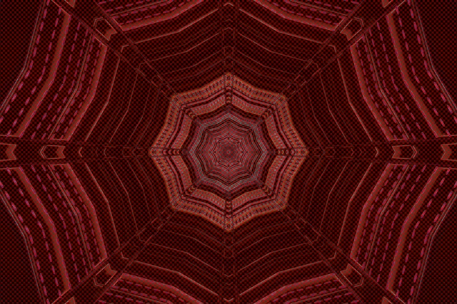 Tunel Neon Oktagon i Kuq Vortex Vj Loop 3:2 Surface 60fps Screensaver