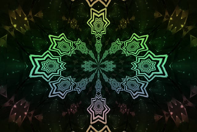 Tunel Neon Fraktal Yll Mandala VJ Loop 3:2 Surface 60fps Ruajtës Ekrani