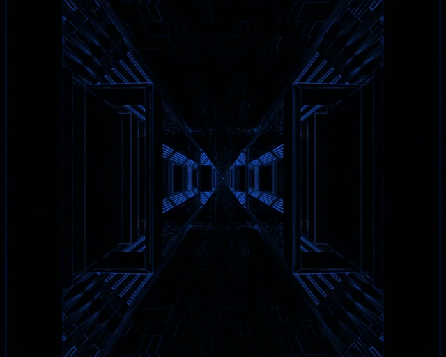 Tunel Neon Blu Qark VJ Loop 5:4 Industrial 60fps Screensaver