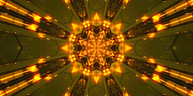 Tunel Neon Ari Star Kaleidoskop Vj Loop 2:1 Univisium 60fps Ruajtës Ekrani