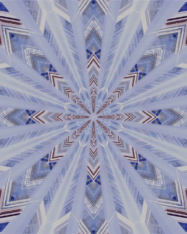 Tunel Neon Blu Kaleidoskop 60fps Ruajtës Ekrani PC Laptop 4:5 Instagram VJ Loop