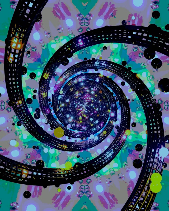 Tunel Neon Spiral Galaxy Vj Loop 4:5 Instagram 60fps Ruajtës Ekrani