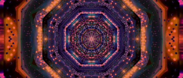 Tunel Neon Kaleidoskop Tetëkëndor Vj Loop 21:9 Ultrawide 60fps Screensaver
