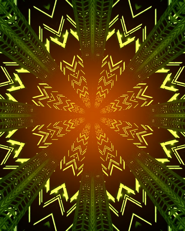 Tunel Neon Shpërthim Kaleidoskop Fraktal VJLoops 4:5 Instagram 60fps Ruajtës Ekrani