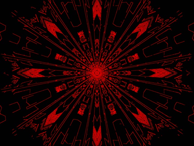 Tunel Neon E Gjelbër Fraktal Kaleidoskop Burst VJ Loop 4:3 Klasik 60fps Ruajtës Ekrani