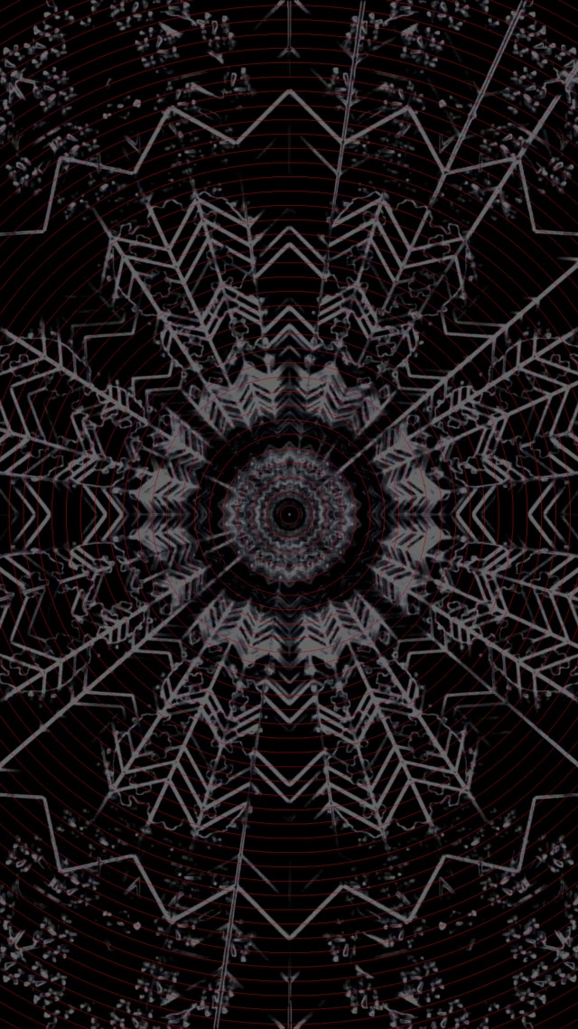 Tunel Neon i Errët Mandala Kaleidoskop VJLoops 9:16 Reels 60fps Ruajtës Ekrani