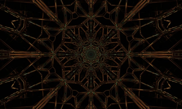 Tunel Neon Bakër Mandala Ruajtës Ekrani 5:3 Wide 60fps Vj Loop