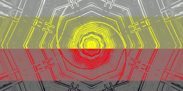 Neon Tunel Cijan Zeleni Oktagon Vrtlog Vj Loop 2:1 Univisium 60fps Čuvar Ekrana