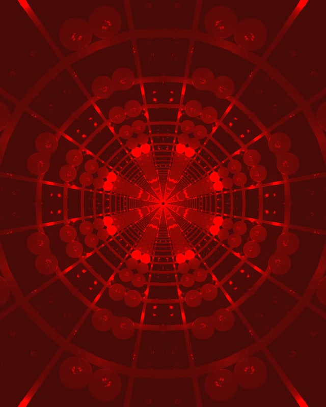 Red Neon Tunnel Glowing Orb Ring Vj Loop 60fps Screensaver 4:5 Instagram