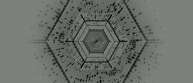 Sivi Hex Neon Tunel Čuvar Ekrana 21:9 Ultrawide 60fps VJ Loop