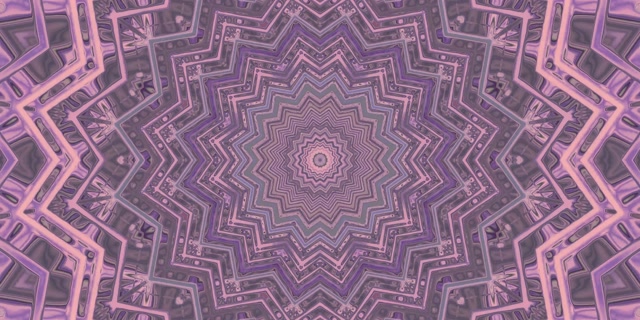 Purple Star Kaleidoscope Neon Tunnel Vj Loop 2:1 Univisium 60fps Screensaver