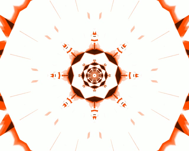 Red Kaleidoscope Neon Tunnel 5:4 industrial 60fps Screensaver Vj loop