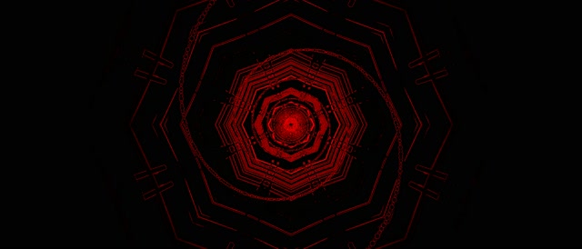 Red Neon Tunnel Octagon Vortex Vj Loop 21:9 Ultrawide 60fps Screensaver
