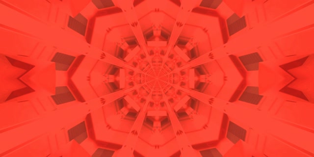 Neon Tunnel Kaleidoscope Red Burst VJ Loop 2:1 Univisium 60fps Screensaver