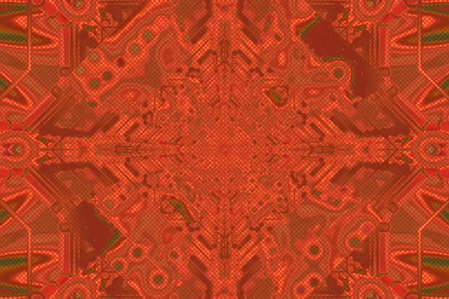 Red Kaleidoscope Neon Tunnel VJ Loop 3:2 Surface 60fps Screensaver