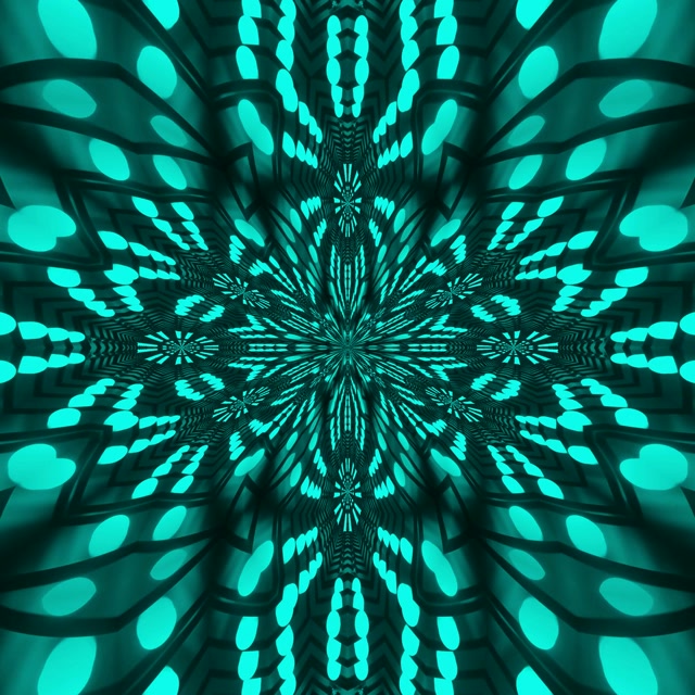 VJ loop Neon Tunel Crvena Fraktalna Mandala 1:1 Kvadrat 60fps Čuvar Ekrana