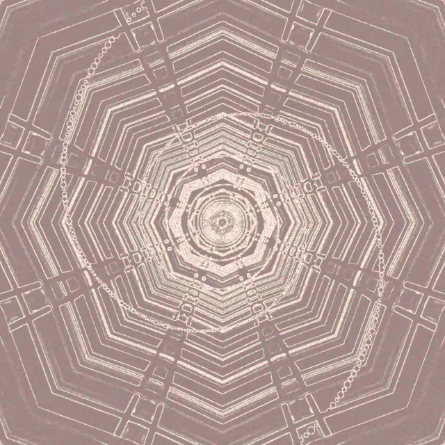 Neon Tunel Oktagon Mreža Čuvar Ekrana 1:1 Kvadrat 60fps VJ Loop