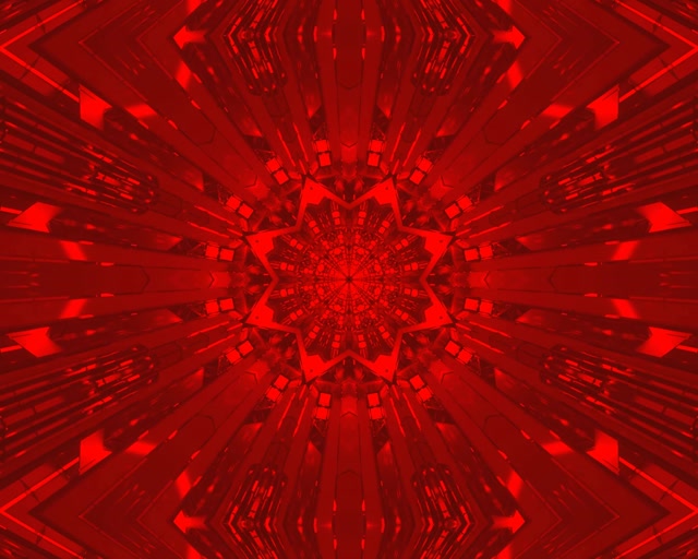 Crvena Fraktal Zvezda Neon Tunel VJ Loop 5:4 industrial 60fps Čuvar Ekrana