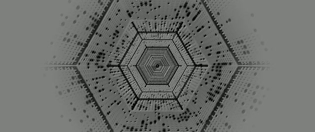 Sivi Hex Neon Tunel Čuvar Ekrana 60fps 2.39:1 Cinemascope VJ Loop PC