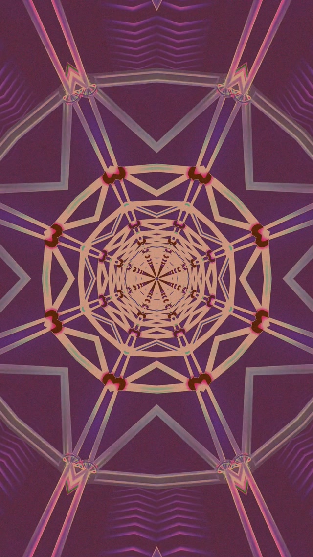 Neon Tunel Ljubičasta Mandala Vrtlog Vj Loop 9:16 Reels 60fps Screensaver