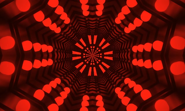 Crveni Neon Tunel Kaleidoskop Vj Loop 5:3 Široki 60fps Čuvar Ekrana