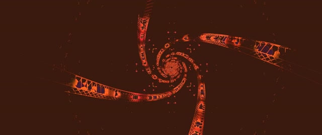 Neon Tunel Crvena Spirala Vorteks Čuvar Ekrana 2.39:1 Cinemascope 60fps VJ Loop