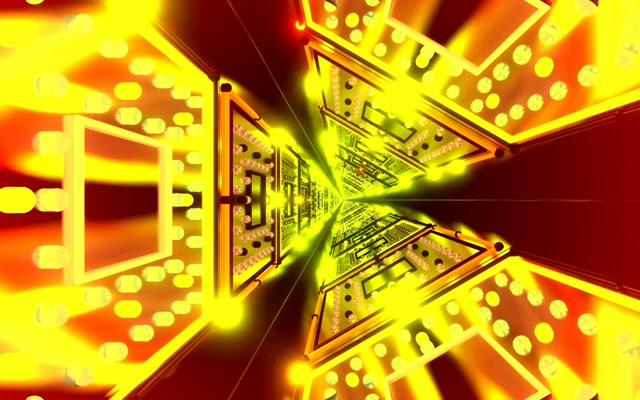 Neon Tunel Žuti Grid Kolo Vj Loop 60fps 16:10 macbook Screensaver